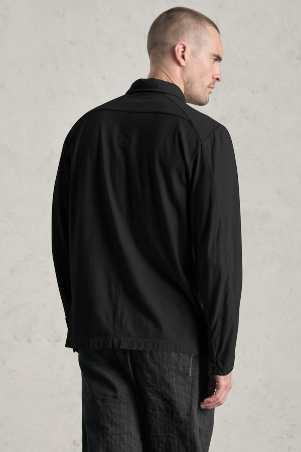 Hemd im Loose Fit aus Baumwoll-Kaschmir-Jersey mit Ziernähten | 1019.CFUTRE6412.U10