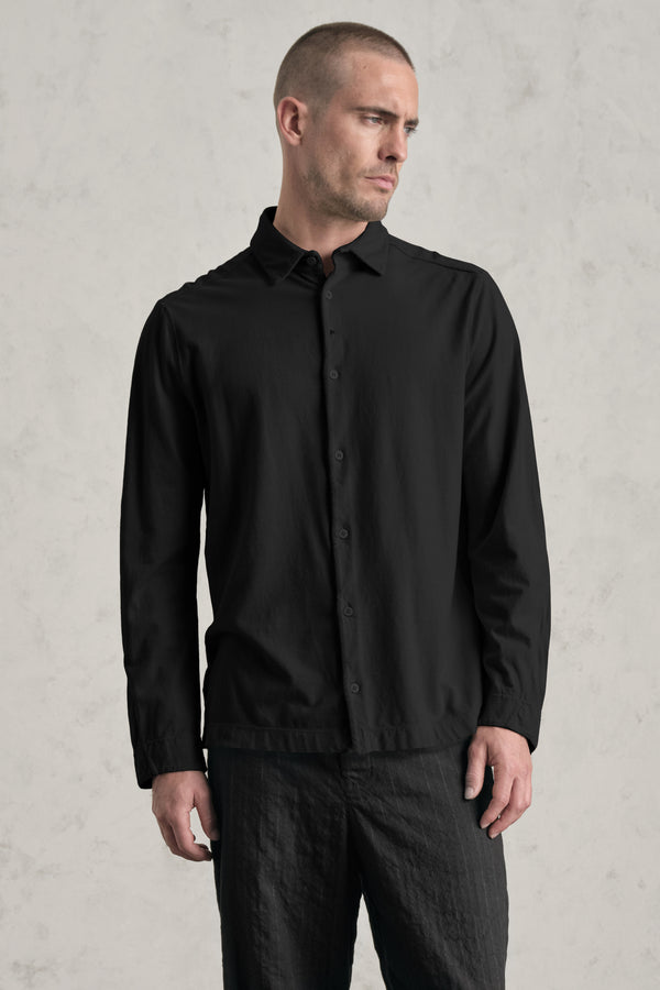 Hemd im Loose Fit aus Baumwoll-Kaschmir-Jersey mit Ziernähten | 1019.CFUTRE6412.U10
