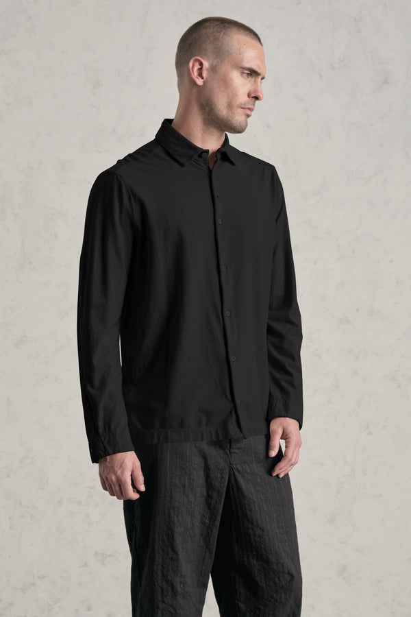 Hemd im Loose Fit aus Baumwoll-Kaschmir-Jersey mit Ziernähten | 1019.CFUTRE6412.U10