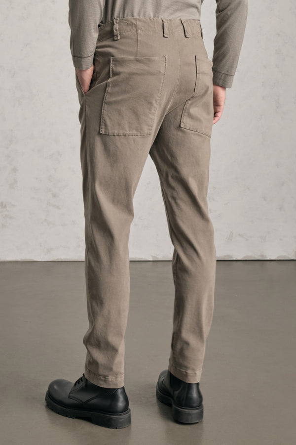 Pantalone jogging loose-fit in tencell e modal stretch smerigliato. cintura elastica con coulisse | 1019.CFUTREB110.U13