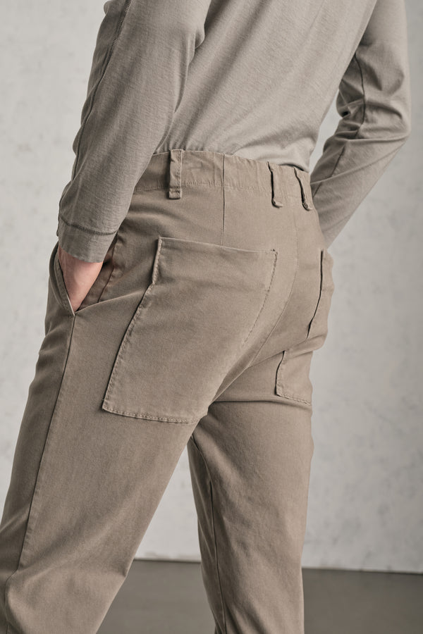 Pantalone jogging loose-fit in tencell e modal stretch smerigliato. cintura elastica con coulisse | 1019.CFUTREB110.U13