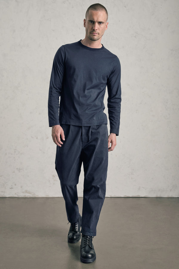 Chino im Loose Fit aus gebürsteter Stretch-Baumwolle mit vorderseitigen, kleinen Bundfalten | 1019.CFUTREC120.U05