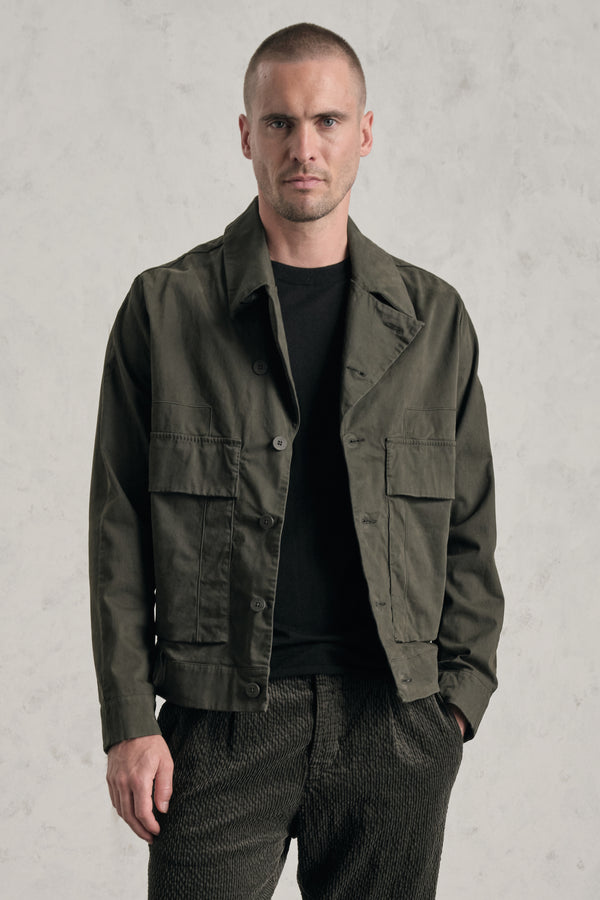 Caban loose-fit in cotone elastico | 1019.CFUTREC123.U09