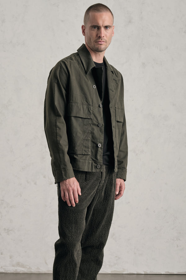Caban loose-fit in cotone elastico | 1019.CFUTREC123.U09