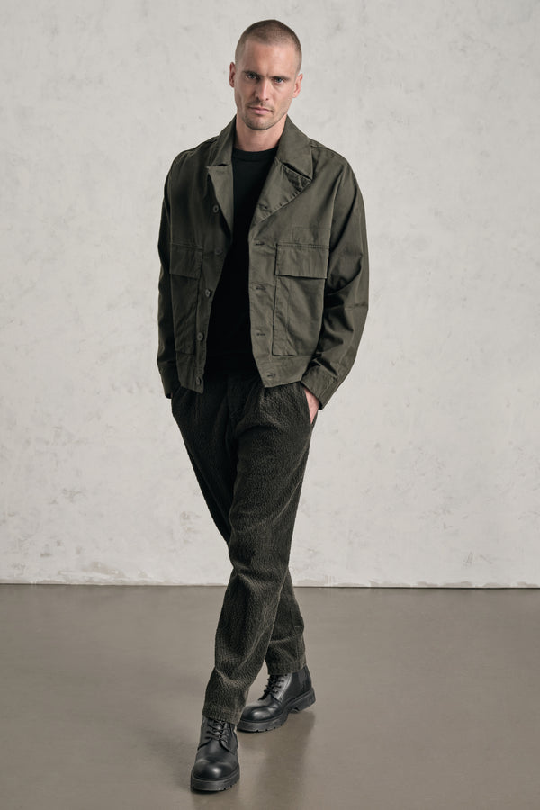 Caban loose-fit in cotone elastico | 1019.CFUTREC123.U09