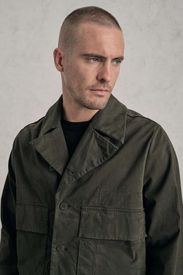 Caban loose-fit in cotone elastico | 1019.CFUTREC123.U09