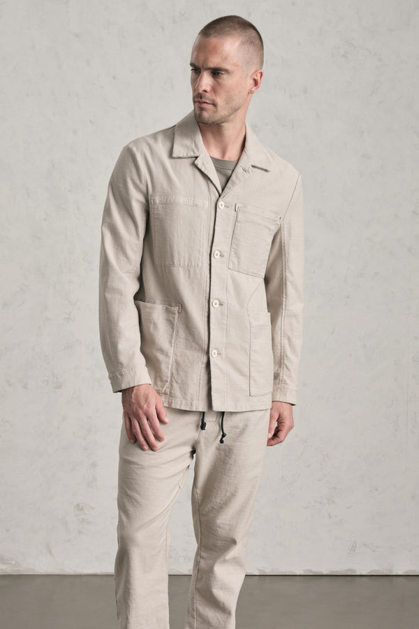 Chore jacket regular-fit in cotone fiammato | 1019.CFUTRED133.U02