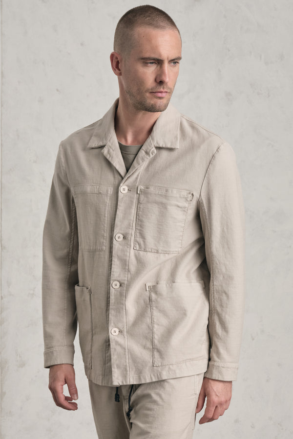 Chore jacket regular-fit in cotone fiammato | 1019.CFUTRED133.U02