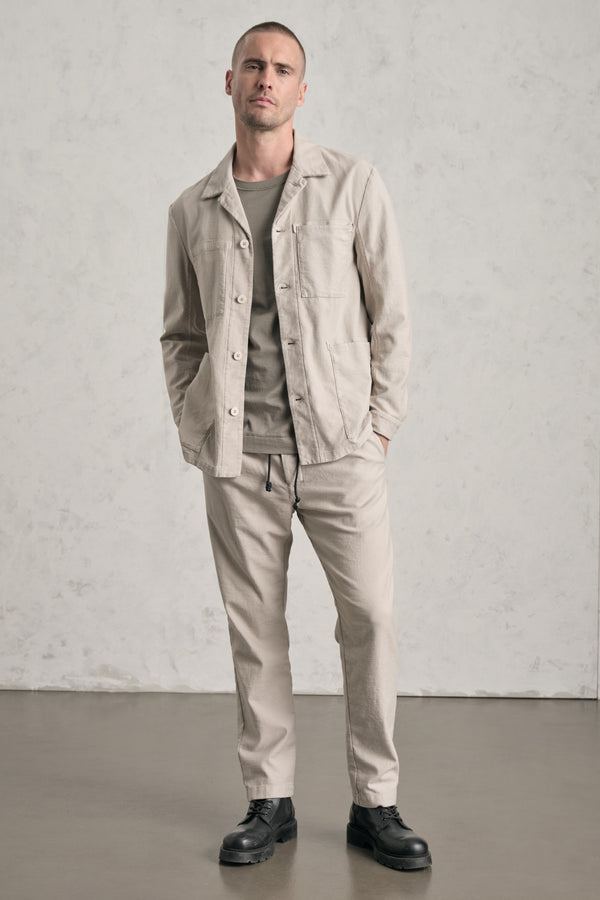 Chore jacket regular-fit in cotone fiammato | 1019.CFUTRED133.U02