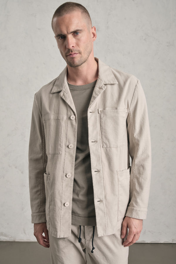 Chore jacket regular-fit in cotone fiammato | 1019.CFUTRED133.U02