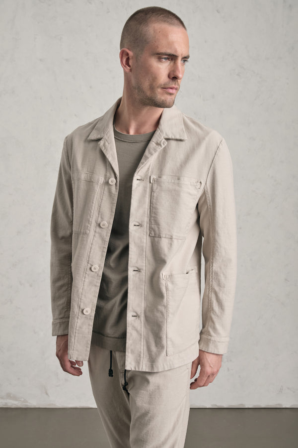 Chore jacket regular-fit in cotone fiammato | 1019.CFUTRED133.U02