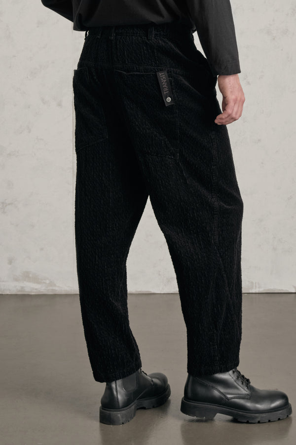 Pantalone tobi loose-fit in velluto a coste larghe di cotone e modal stretch | 1019.CFUTREE142.U10