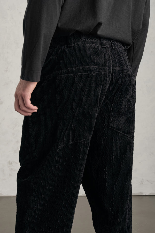 Pantalone tobi loose-fit in velluto a coste larghe di cotone e modal stretch | 1019.CFUTREE142.U10