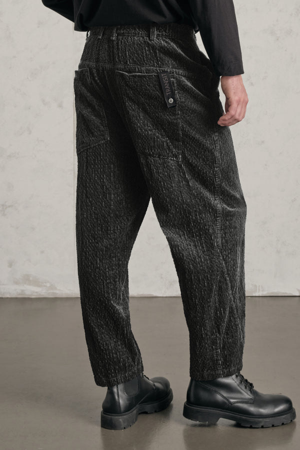 Pantalone tobi fade loose-fit in velluto a coste larghe di cotone e modal stretch | 1019.CFUTREE142S.U310