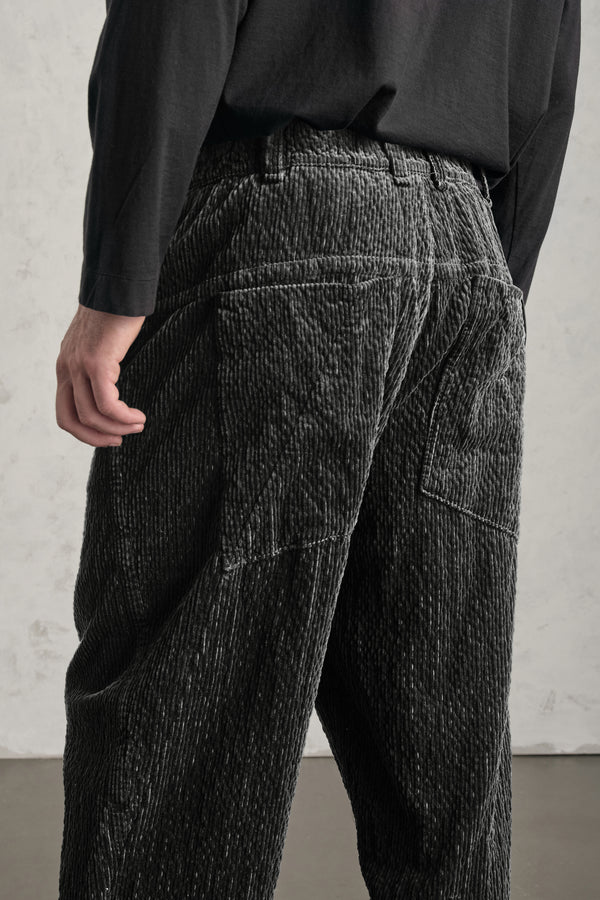 Pantalone tobi fade loose-fit in velluto a coste larghe di cotone e modal stretch | 1019.CFUTREE142S.U310