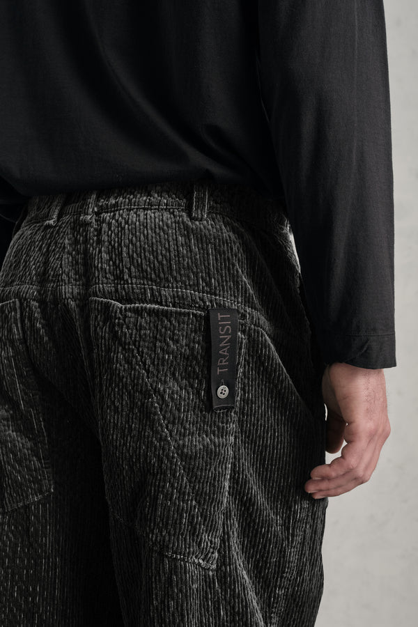 Pantalone tobi fade loose-fit in velluto a coste larghe di cotone e modal stretch | 1019.CFUTREE142S.U310