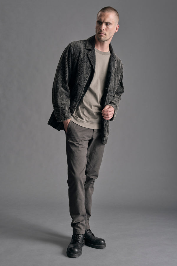 Field jacket loose et délavée en velours à larges côtes de coton et modal stretch | 1019.CFUTREE143S.U310