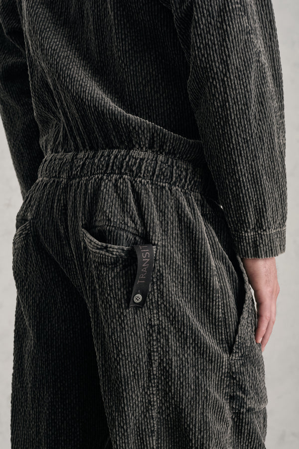 Faded oversized overalls with an ergonomic cut in wide-ribbed cotton and modal stretch corduroy | 1019.CFUTREE144S.U310