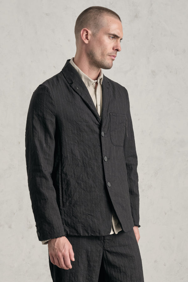 Giacca regular-fit in gessato di misto cotone | 1019.CFUTREI182.U310