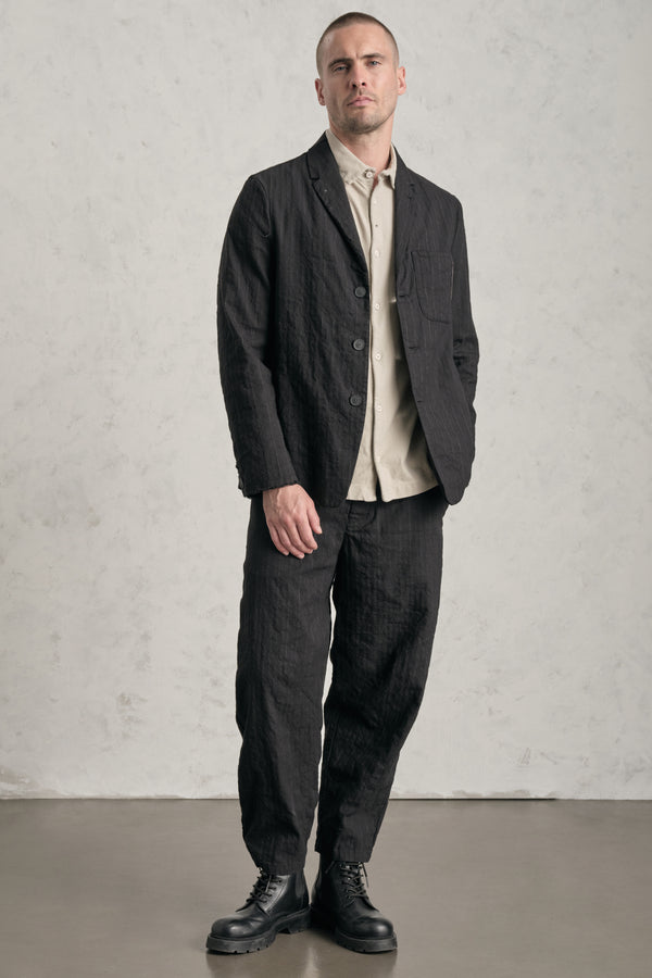 Giacca regular-fit in gessato di misto cotone | 1019.CFUTREI182.U310