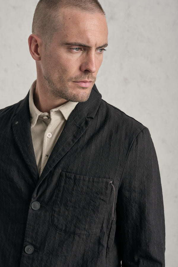 Giacca regular-fit in gessato di misto cotone | 1019.CFUTREI182.U310