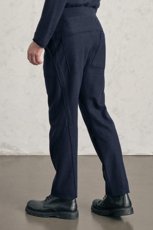 Pantalone jogger loose-fit in panno di lana cotta | 1019.CFUTREK201.U05
