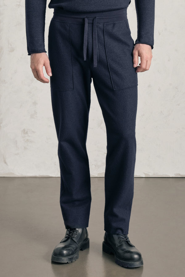 Pantalone jogger loose-fit in panno di lana cotta | 1019.CFUTREK201.U05