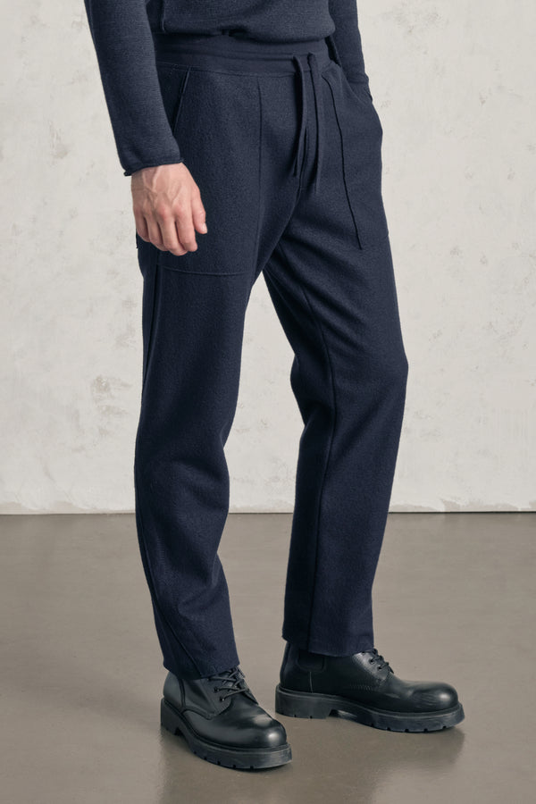 Pantalone jogger loose-fit in panno di lana cotta | 1019.CFUTREK201.U05