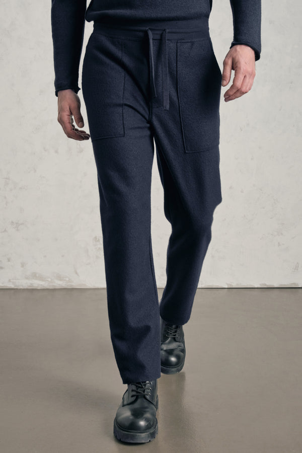 Pantalone jogger loose-fit in panno di lana cotta | 1019.CFUTREK201.U05