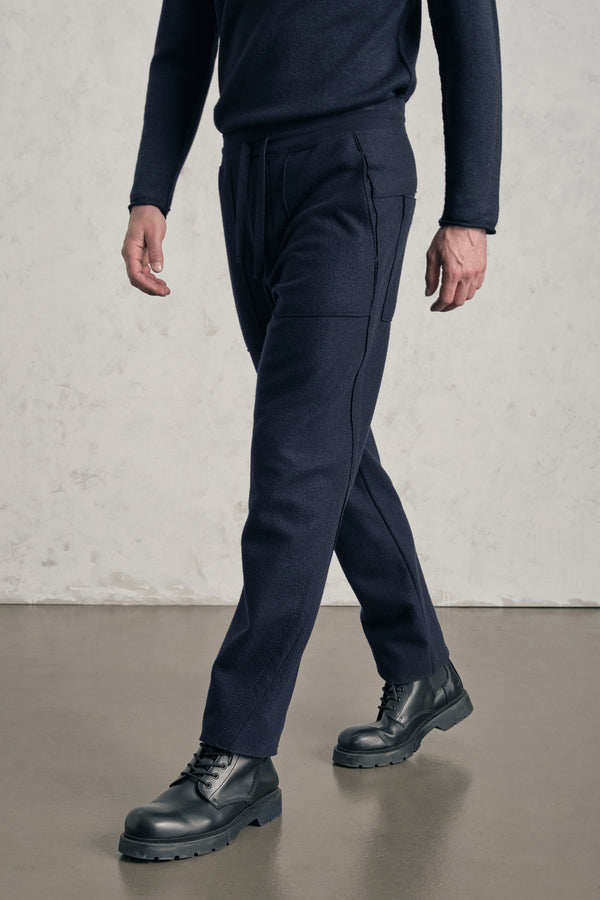 Pantalone jogger loose-fit in panno di lana cotta | 1019.CFUTREK201.U05
