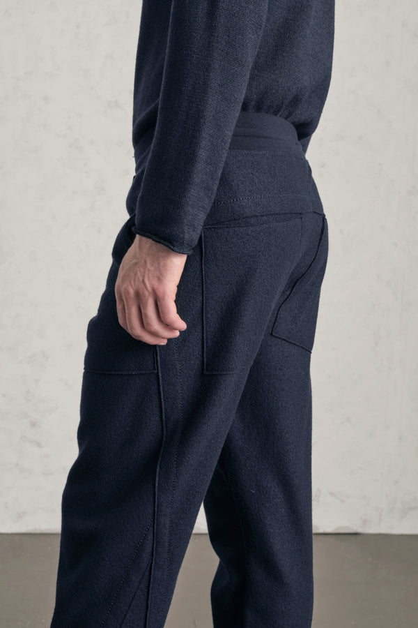 Pantalone jogger loose-fit in panno di lana cotta | 1019.CFUTREK201.U05