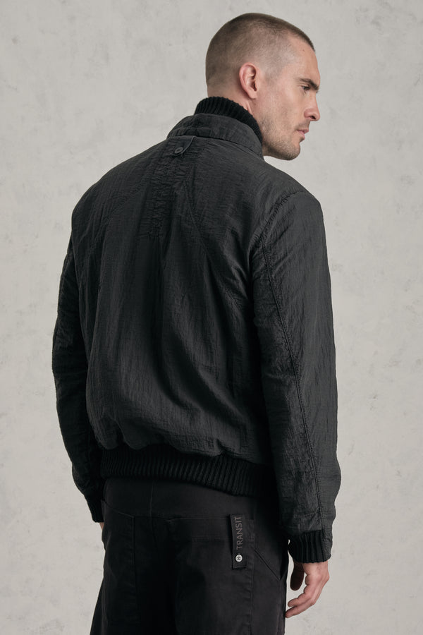 Giubbino reversibile regular-fit in nylon water repellent fuori e spinato di lana e viscosa dentro | 1019.CFUTREN230WR.U10