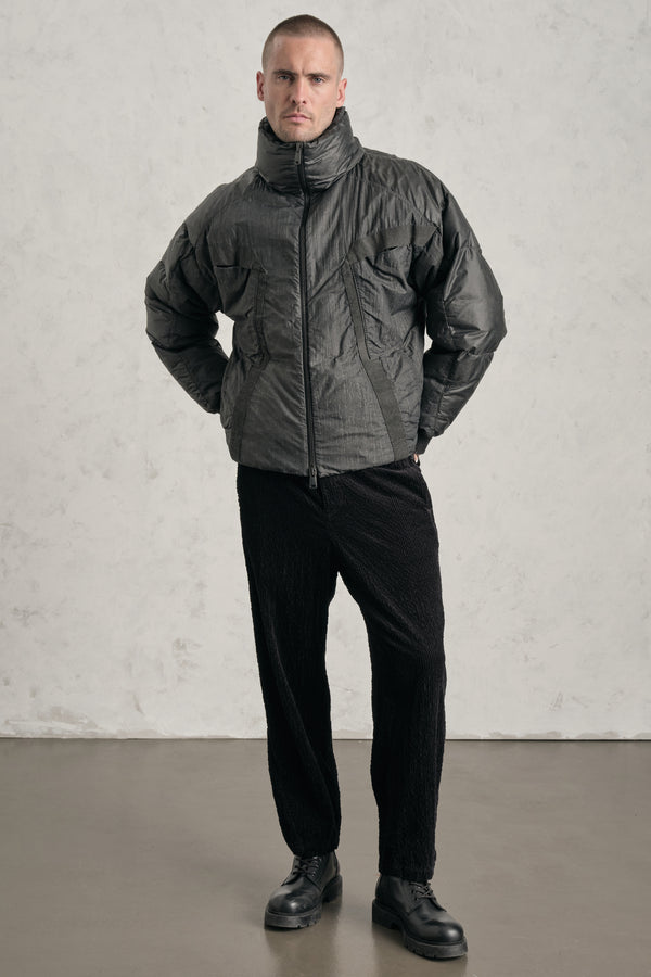 Oversize-Jacke aus Gänsedaunen aus Nylon in Crinkle-Optik außen und innen kaltgefärbt | 1019.CFUTREN233E.U210