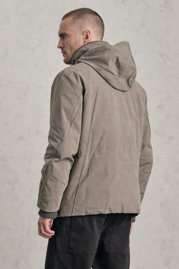 Field jacket in piuma d'oca regular-fit in cotone smerigliato e nylon water repellent | 1019.CFUTREO240.U13