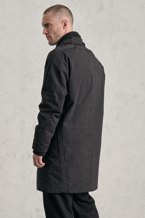 Loose-fit real down trench coat in emerized cotton and nylon water-repellent | 1019.CFUTREO241.U10