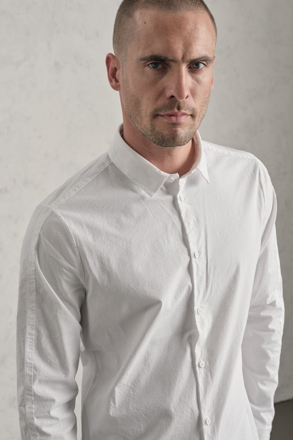 Camicia regular fit in popeline di cotone elasticizzato | 1019.CFUTRET290.U00