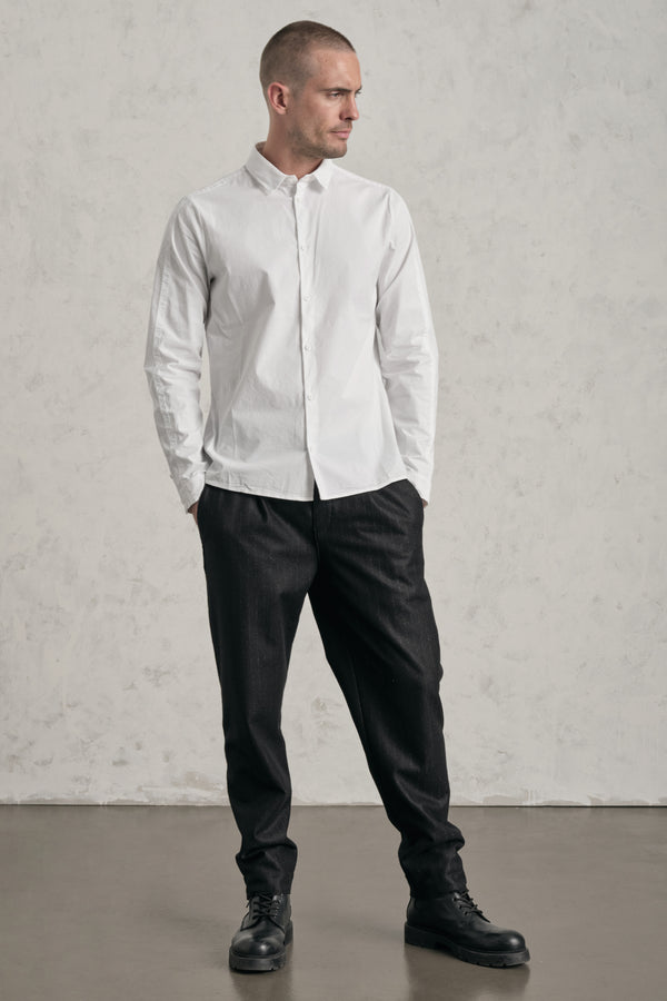 Camicia regular fit in popeline di cotone elasticizzato | 1019.CFUTRET290.U00