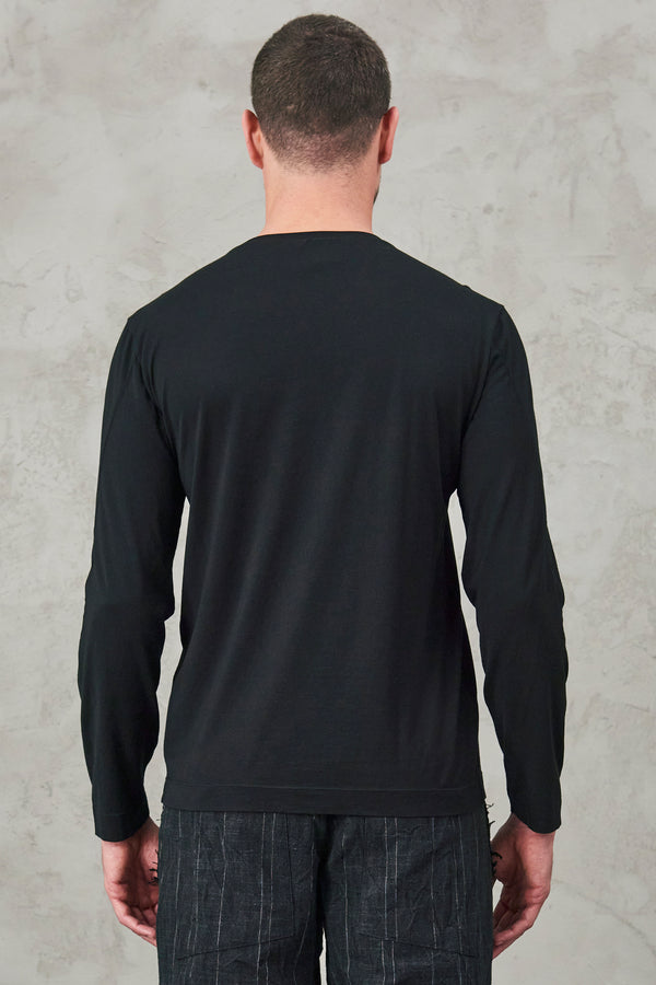 Cotton jersey t-shirt with stretch poplin pocket | 1010.CFUTRV1361.U10