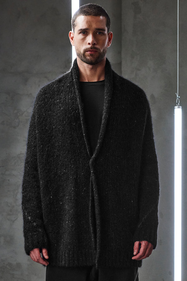 Wool and linen oversize cardigan knit | 1010.CFUTRV21565.U10