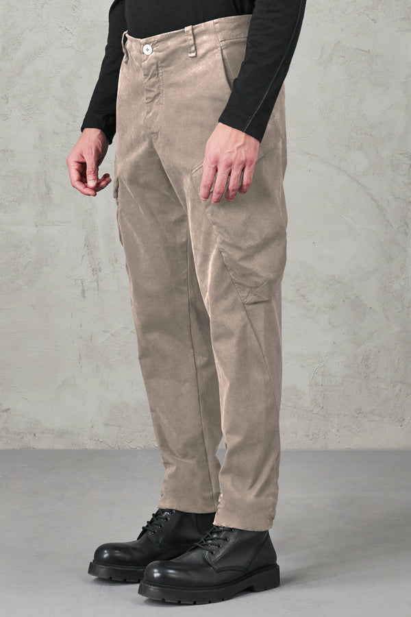 Pantalon cargo coupe droite en coton extensible | 1010.CFUTRVA103.U02