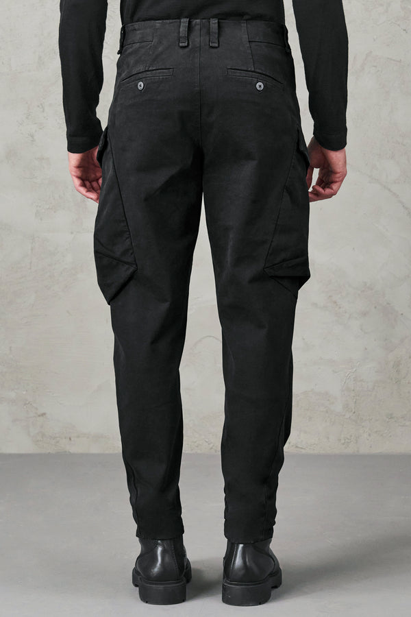 Pantalon cargo coupe droite en coton extensible | 1010.CFUTRVA103.U10