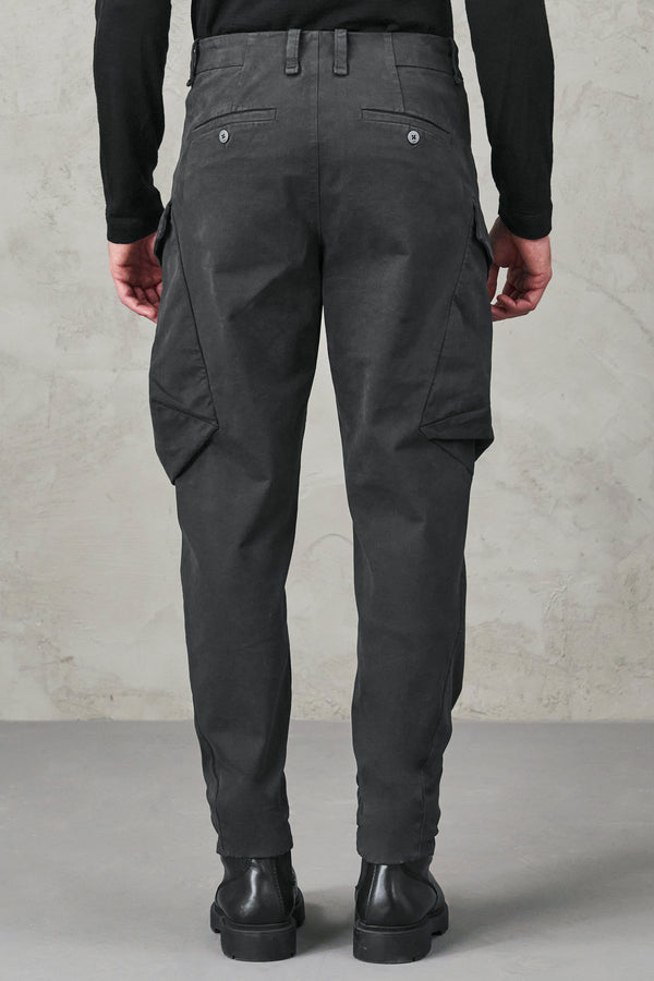 Pantalon cargo coupe droite en coton extensible | 1010.CFUTRVA103.U12