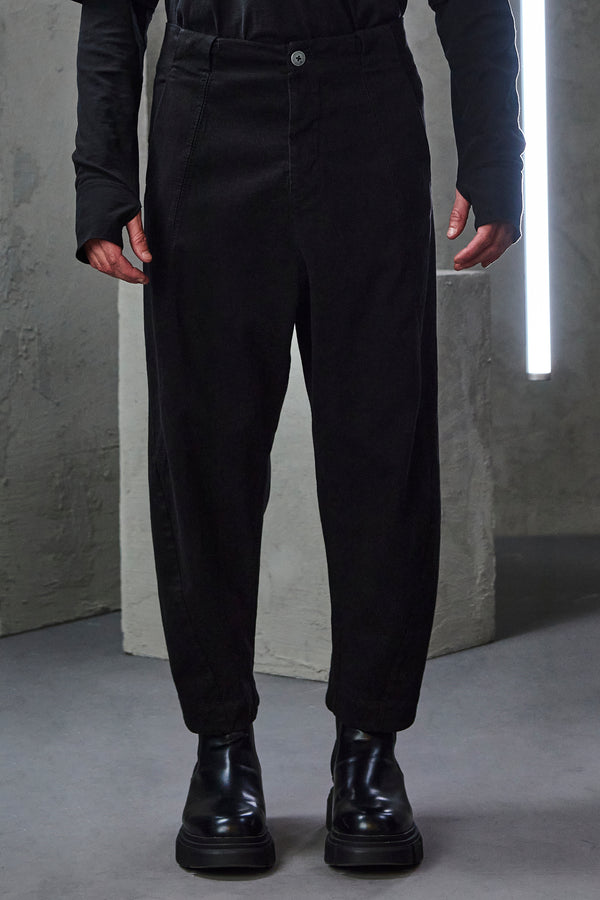 Pantalone cropped oversize in cotone e lana stretch | 1010.CFUTRVF155.U10