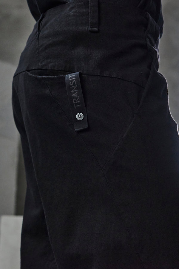 Pantalon cropped oversize en coton et laine extensible | 1010.CFUTRVF155.U10