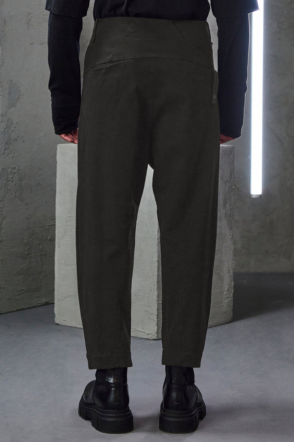 Pantalone cropped oversize in cotone e lana stretch | 1010.CFUTRVF155.U13