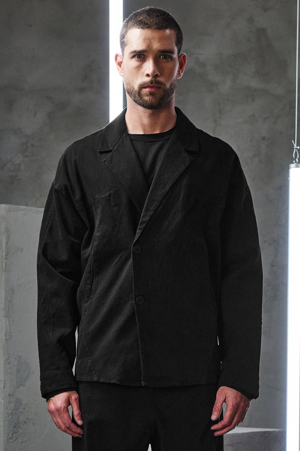 Cotton and wool stretch oversize jacket | 1010.CFUTRVF156.U10