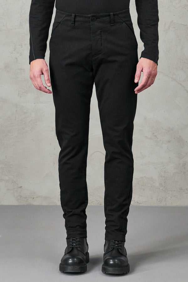 Pantalon 5 poches coupe droite en satin de coton extensible | 1010.CFUTRVG160.U10