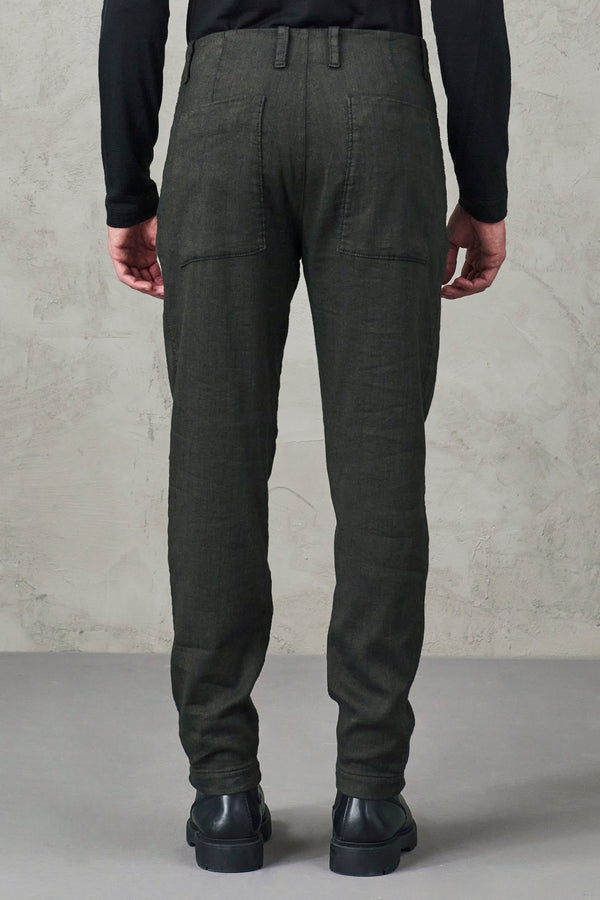Pantalon chino en sergé brisé de lin et coton | 1010.CFUTRVH170.U13