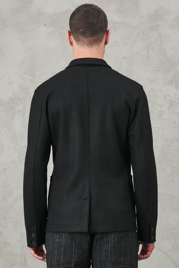Raw cut boiled wool regular fit jacket | 1010.CFUTRVJ190.U10