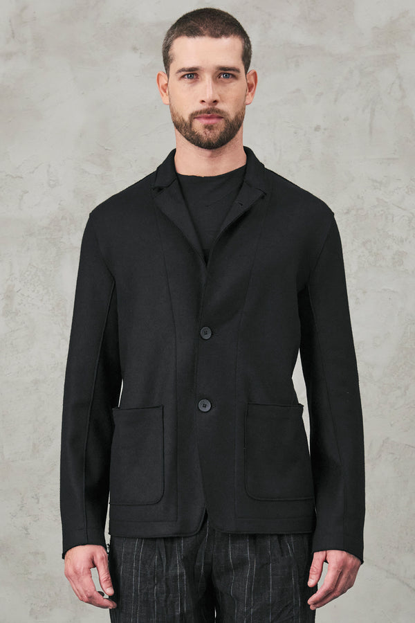 Raw cut boiled wool regular fit jacket | 1010.CFUTRVJ190.U10